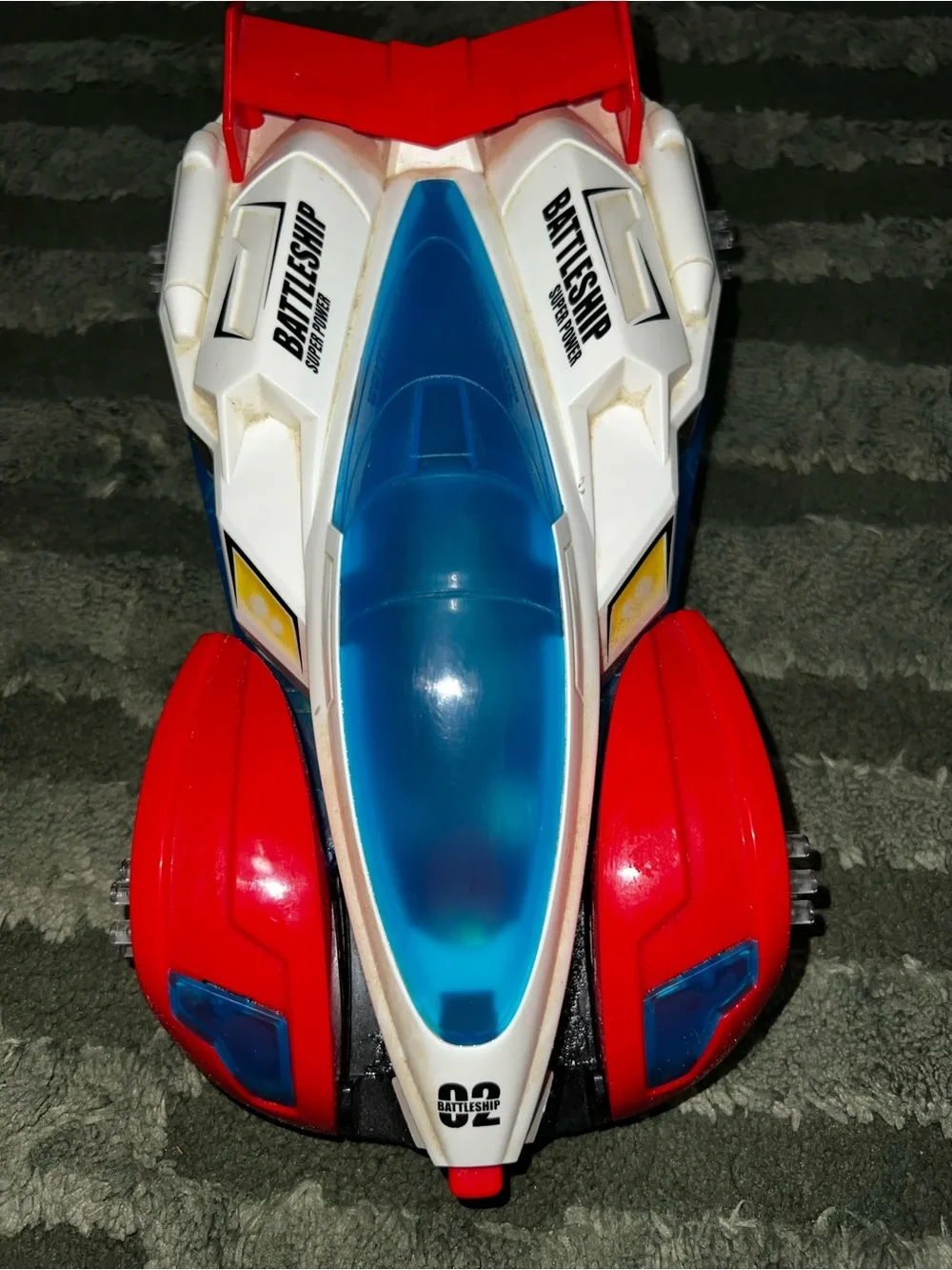 Battleship Kids Toy Car - Red, White & Blue